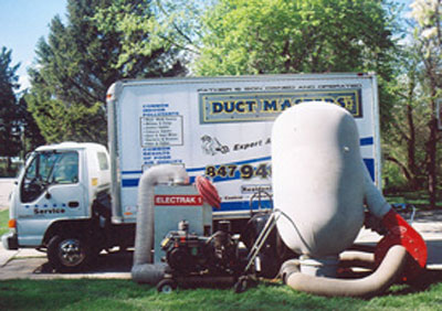 air duct cleaning truck from Duct Masters in Chicago